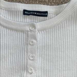Brandy Melville white cropped sweater.